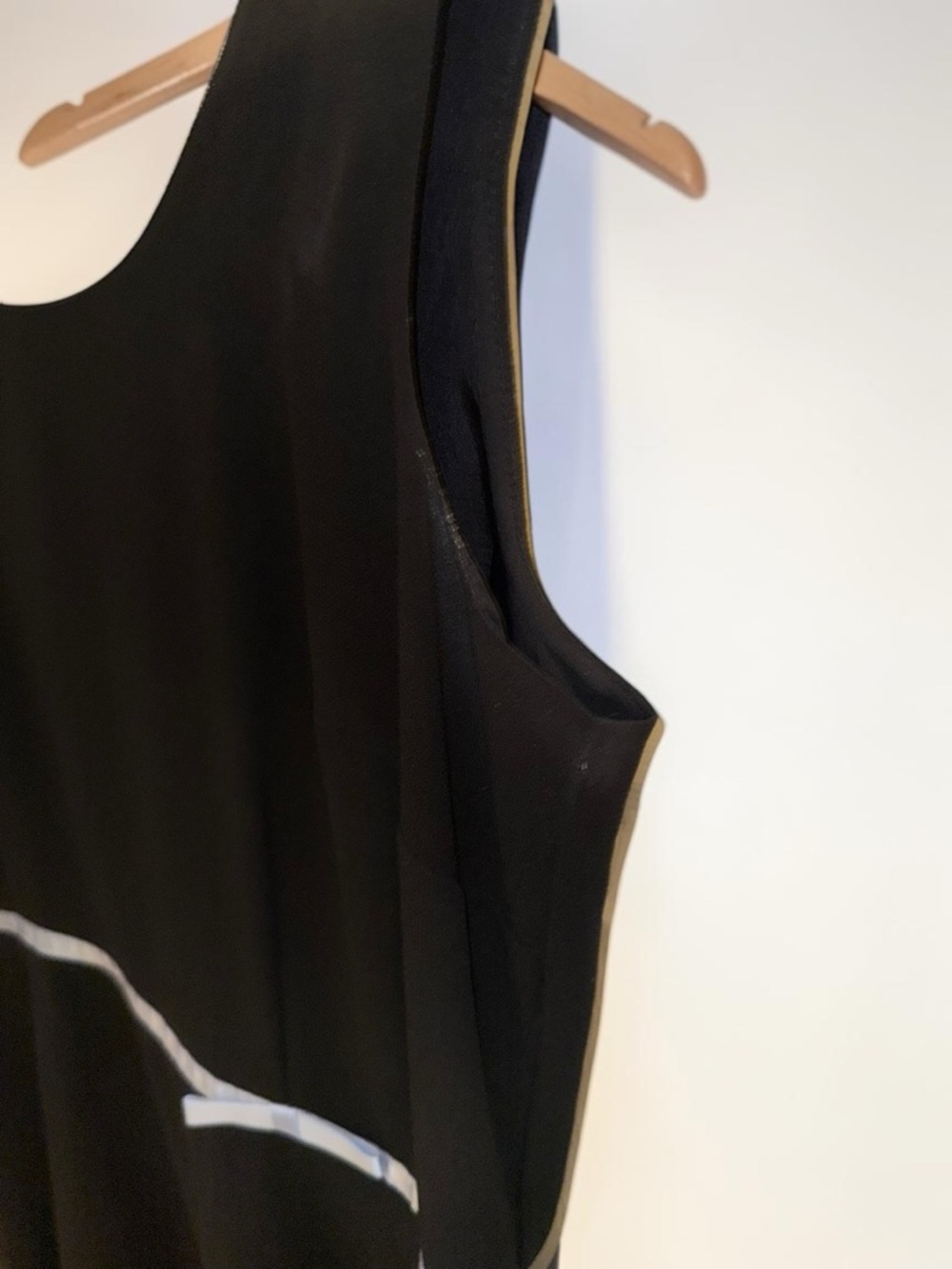 Sleeveless dress with empire waist and minimalist bow detail - Picture 6 of 7